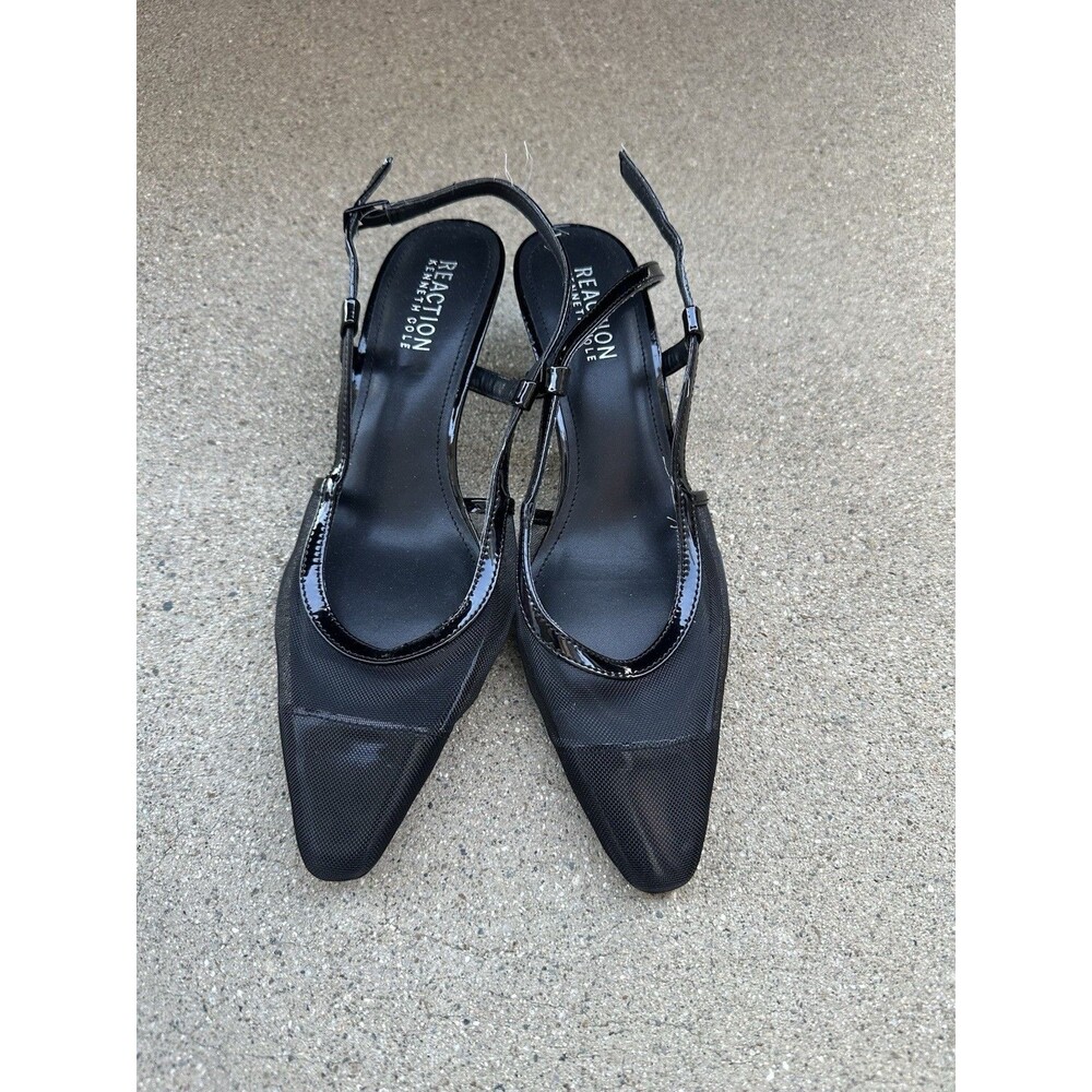 Kenneth Cole Reaction Women's Maggie Black Mesh, Size 7, Kitten Heel, Toe - Picture 2 of 5